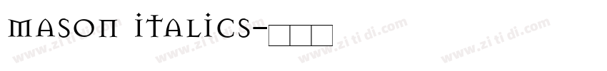 mason italics字体转换